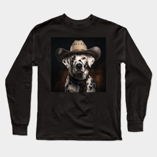 Cowboy Dog - Dalmatian Long Sleeve T-Shirt